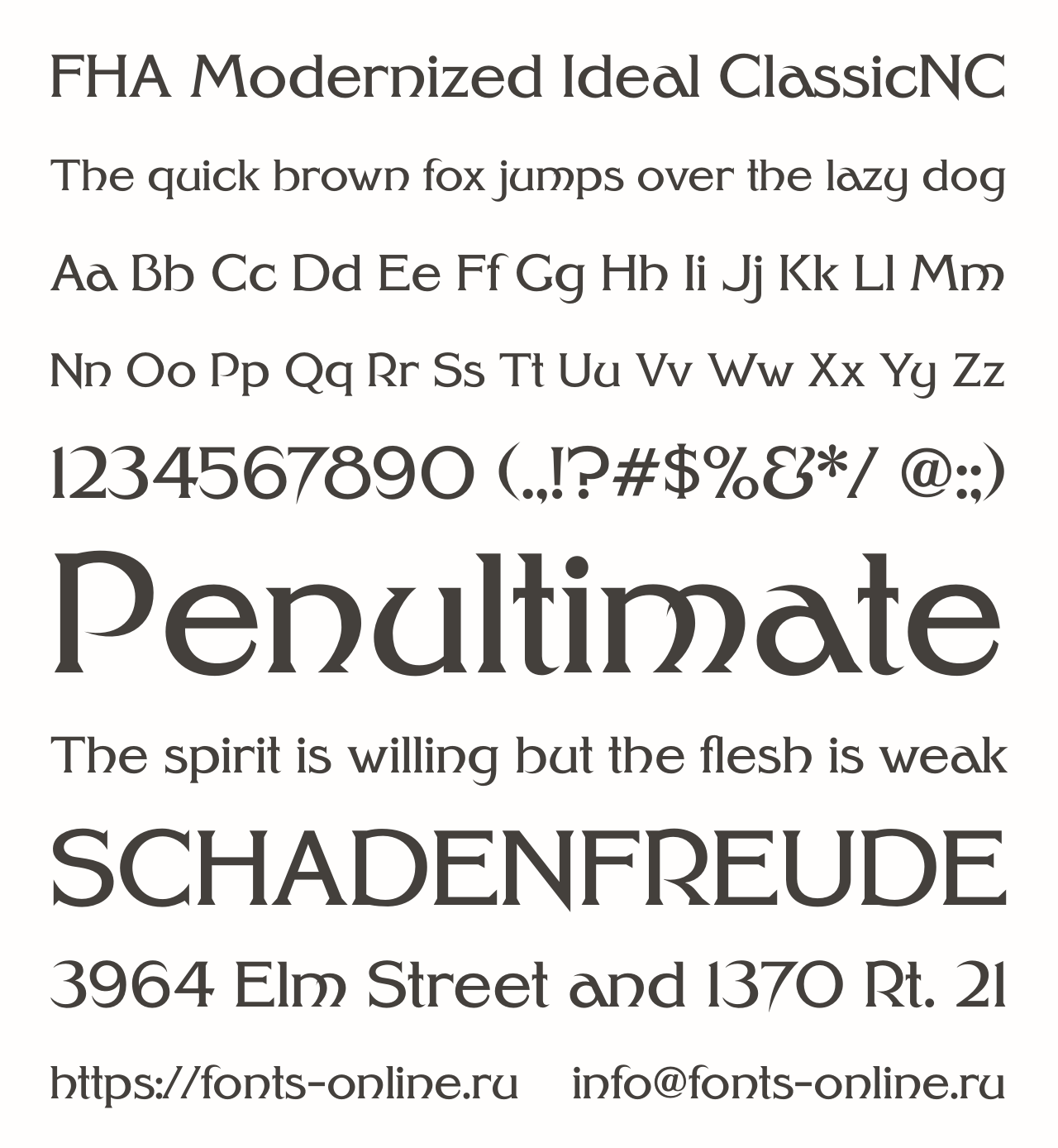 FHA Modernized Ideal ClassicNC Free Font Download